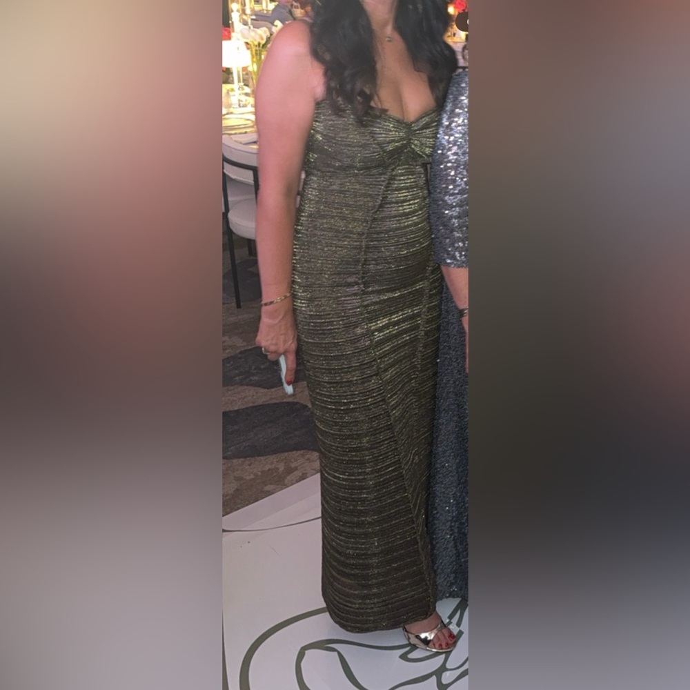 Georgia Hardinge Gold Maxi Dress